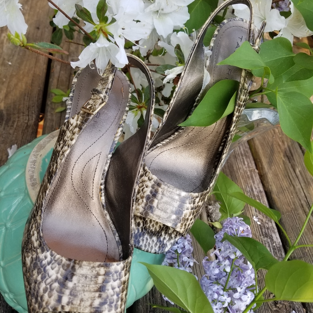 Snakeskin Tahari Slingbacks size 8